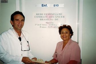 Voluntária na Sala 510 da Rede Feminina no Hospital de Base